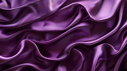 Obraz premium 45. A deep purple silk satin curtain with elegant ruffles, creating an atmosphere of luxury and romance for a special holiday celebration