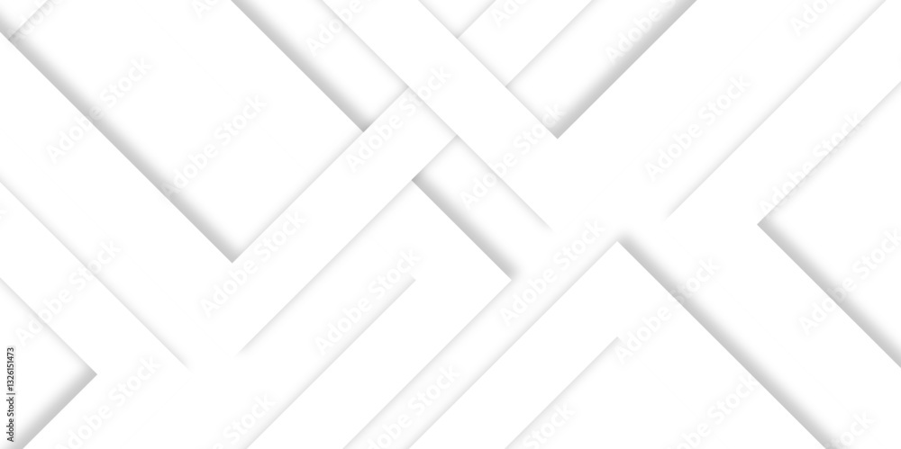 Poster Abstract background with lines White background with diamond and triangle shapes layered in modern abstract pattern design Space design concept Suit for business, corporate, institution presentation.	