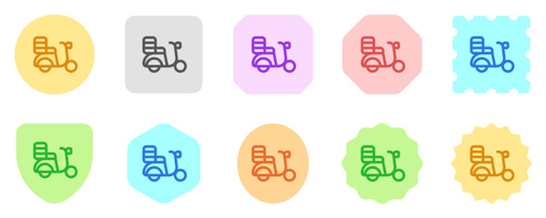 Editable delivery bike, scooter vector icon. Part of a big icon set family. Perfect for web and app interfaces, presentations, infographics, etc