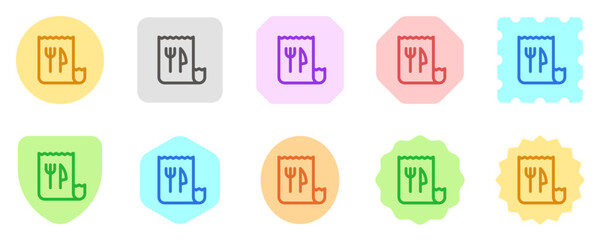 Editable restaurant bill, invoice vector icon. Part of a big icon set family. Perfect for web and app interfaces, presentations, infographics, etc