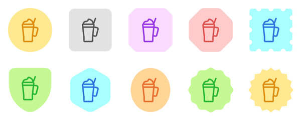 Editable milkshake vector icon. Food, restaurant. Part of a big icon set family. Perfect for web and app interfaces, presentations, infographics, etc