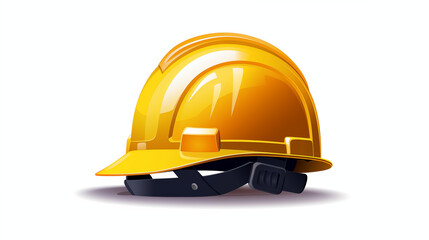 Fototapeta premium Yellow Hard Hat Safety Helmet Construction Worker Gear Safety Equipment Industrial Protection