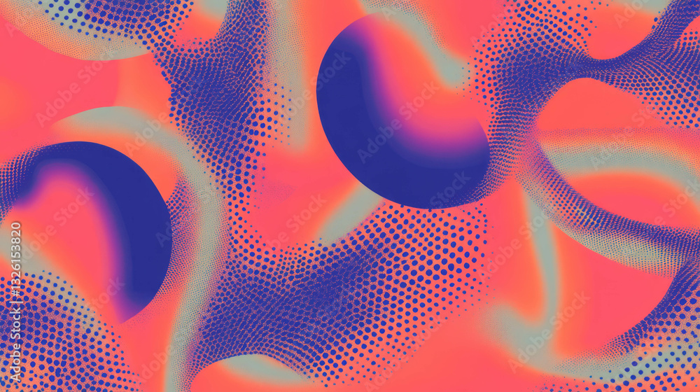 Poster retro lo-fi printer texture with dithered patterns for creative design