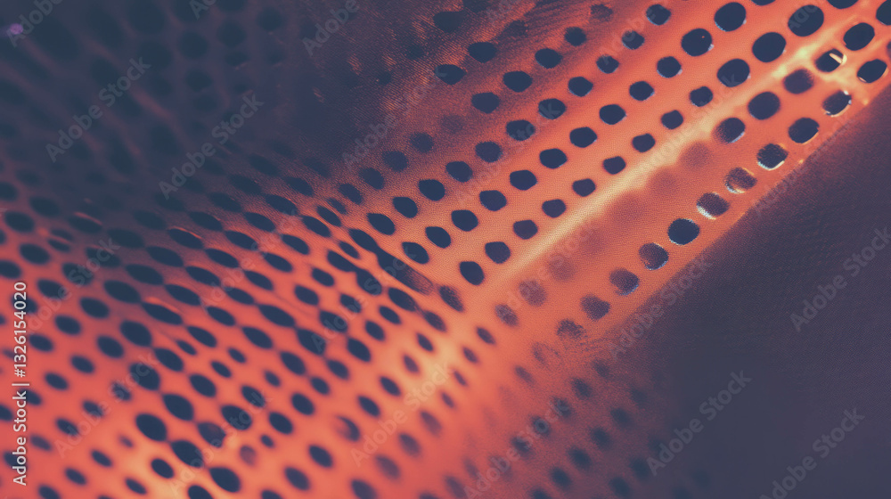 Poster abstract lo fi printer texture with perforations and holes for artistic design