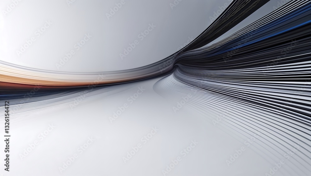 Poster design a geometric background with thin parallel lines creating a gradient effect, symbolizing smoot