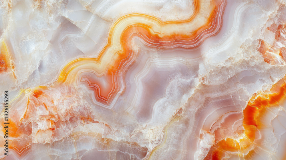 Poster macro shot of rock surface with vibrant mineral patterns for nature and geology design