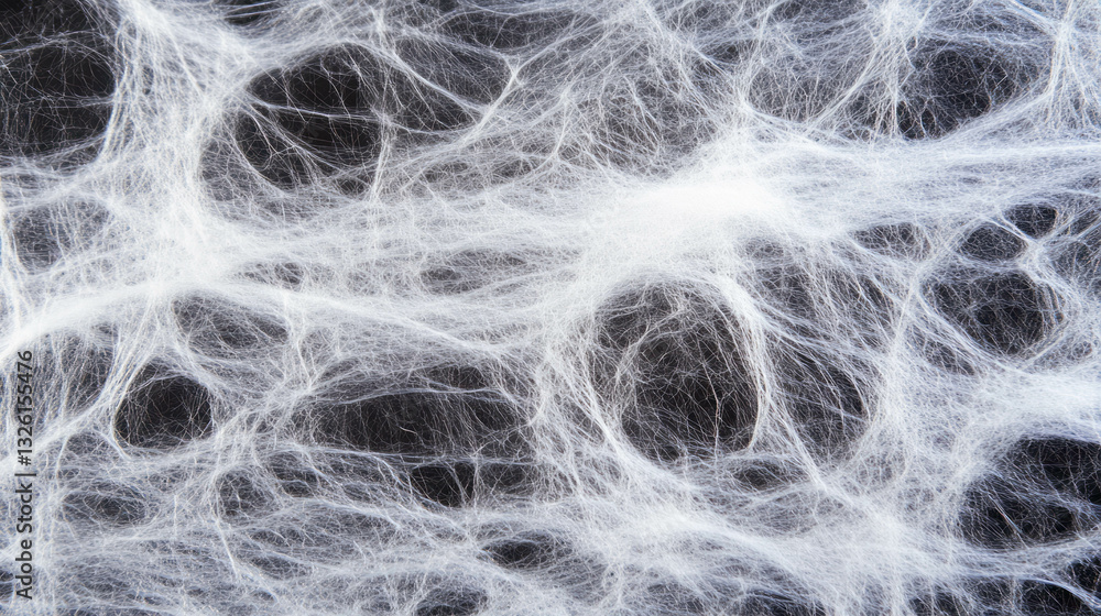 Poster intricate macro view of spider web silk textures for natural abstract design