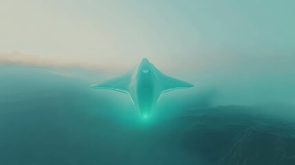 Futuristic minimalistic design with abstract chaos elements