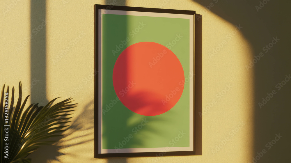 Poster modern minimalist poster with gradient shapes and artistic design