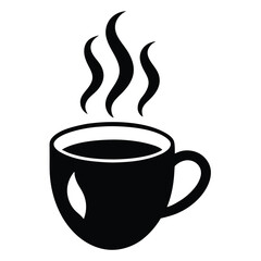 Minimalist Coffee Steam Silhouette Vector for Modern Art Lovers