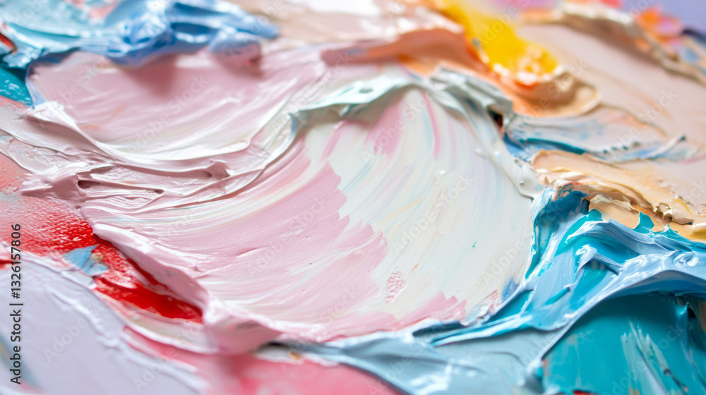 Poster vibrant abstract art with textured colors and chaotic patterns for creative design
