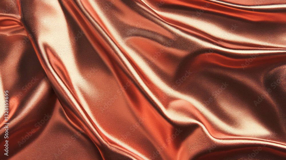 Poster Shimmering bronze texture with luster and chaotic patterns for creative design