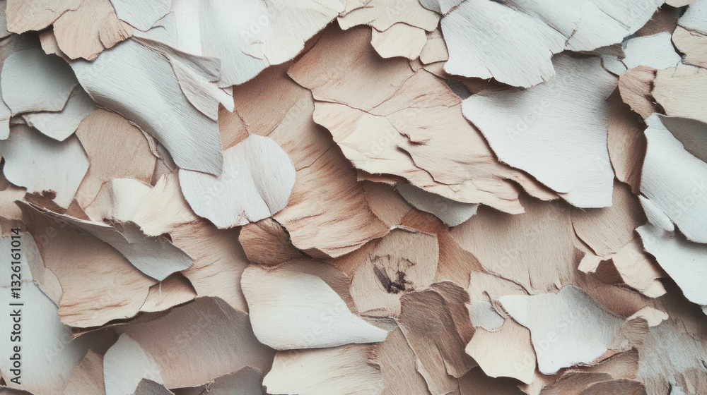 Poster abstract textured cardstock layers depicting artistic chaos in neutral tones