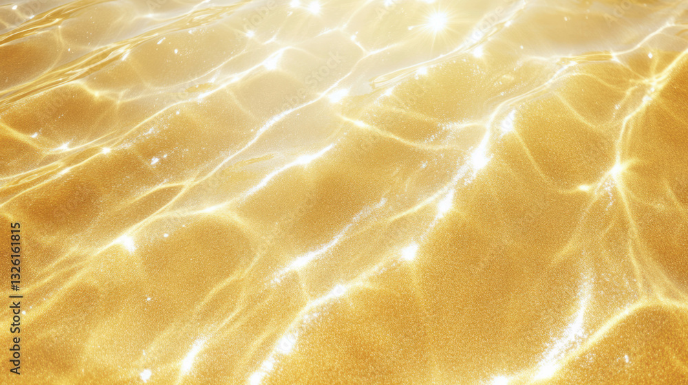 Aufkleber citrine sand texture with radiant sun flares creating chaotic patterns