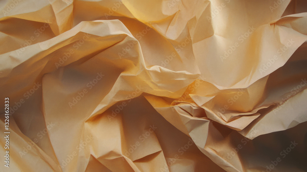 Aufkleber Abstract texture of crumpled paper with wrinkles and chaotic patterns