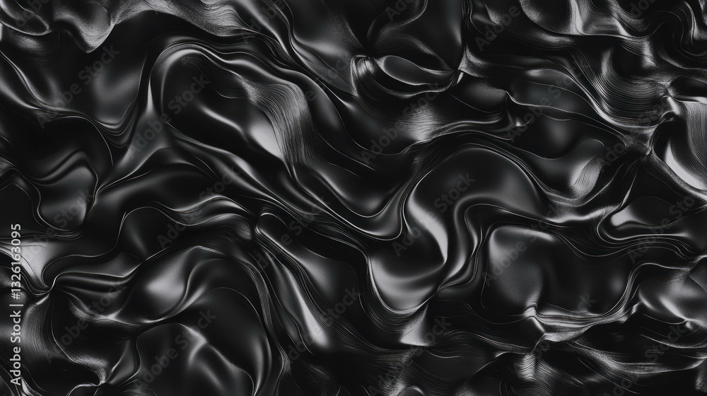 Aufkleber deep ocean texture with dark chaotic waves for artistic design