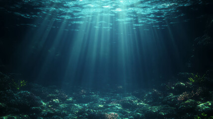 Enigmatic depths of the ocean: a study in light and shadow for nature and design inspiration