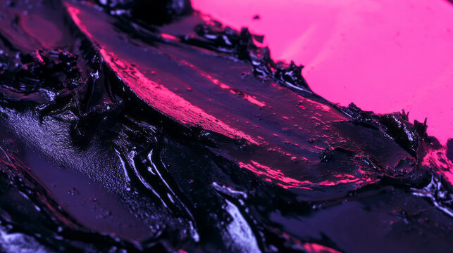 Vibrant texture of elderberry jam with abstract color chaos
