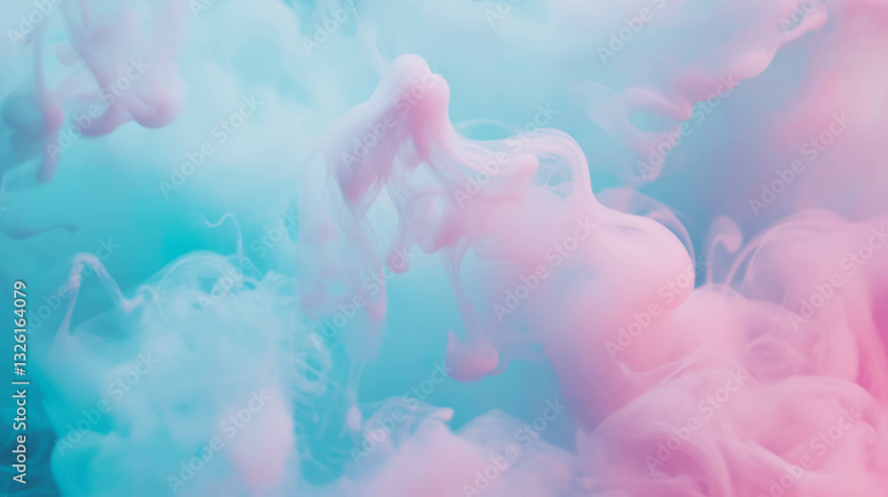 Aufkleber abstract atmosphere of faded ink and colors in chaotic swirls for creative design