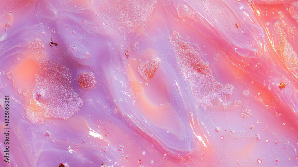Poster abstract texture of glue stains and residue in vibrant pastel swirls