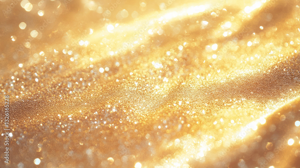 Poster golden sand texture with sunlight sparkle for design and background concepts