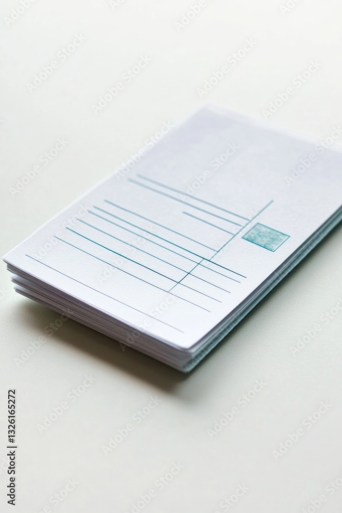 Poster a pile of documents and notes resting on a desk or workspace, great for adding context to your proje