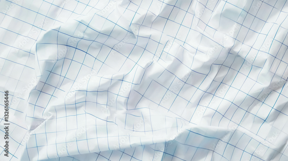 Poster Abstract grid pattern on crumpled paper texture for creative background design