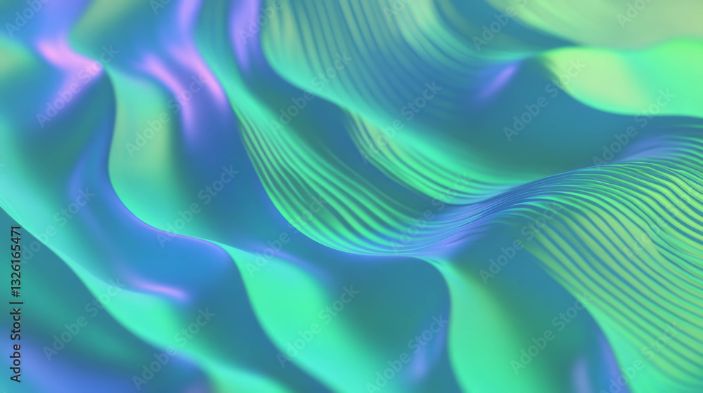 Poster Mesmerizing green and blue gradient texture for modern design projects