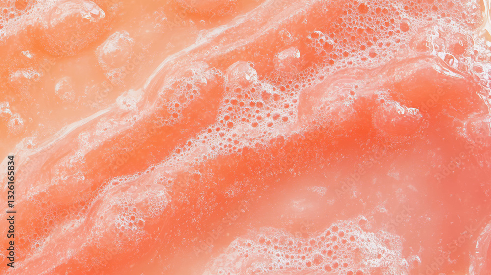 Poster Vibrant guava jam texture with dynamic color patterns