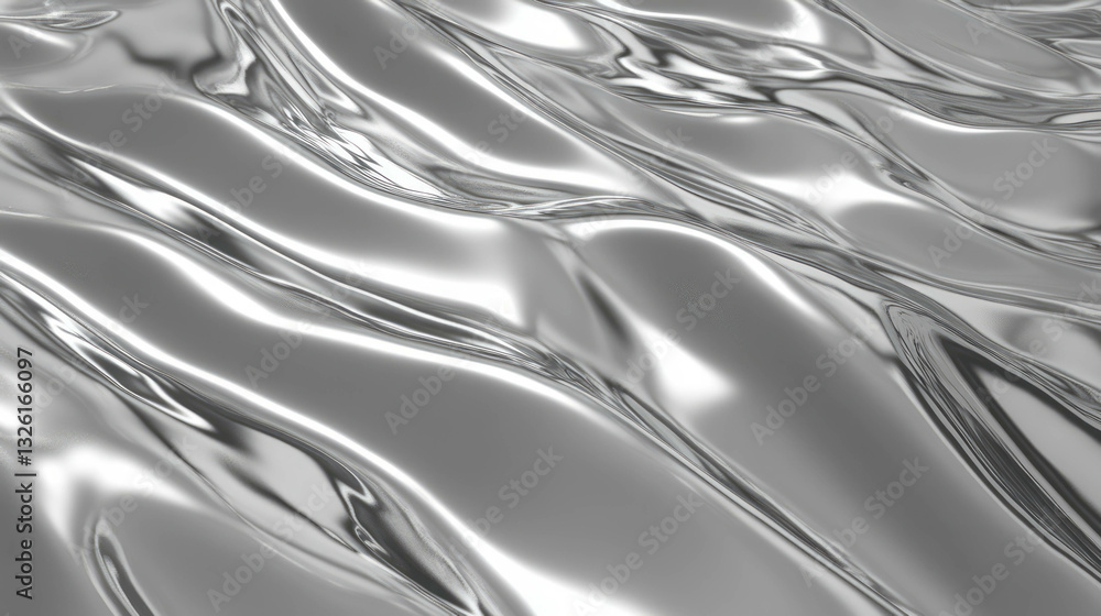 Aufkleber Iridium texture surface with chaotic metallic patterns for abstract design