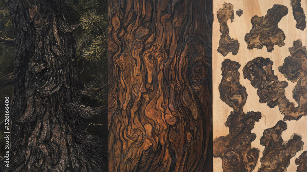 Poster intricate kingwood texture and chatoyancy patterns for design and inspiration
