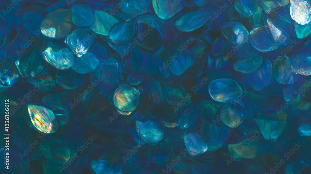 Poster Abstract labradorite texture with iridescent labraescence patterns for artistic backgrounds