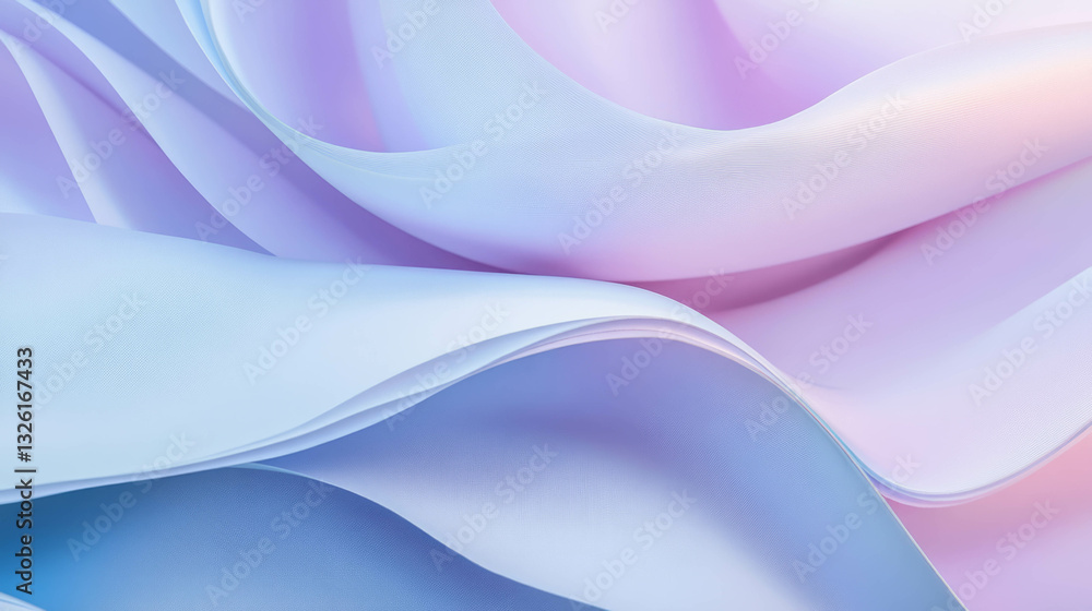Aufkleber pastel waves of matte texture with abstract chaotic flow for artistic design