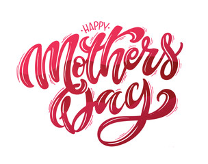 Lettering about mom. Happy Mother's Day - cute trendy hand dtawm doodle lettering
print. T-shirt design, mug print, sticker.