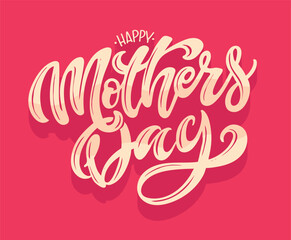 Lettering about mom. Happy Mother's Day - cute trendy hand dtawm doodle lettering
print. T-shirt design, mug print, sticker.