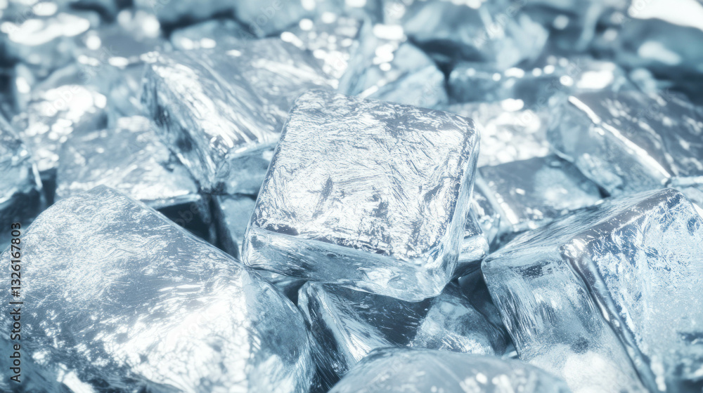 Poster metallic texture of molybdenum representing strength and chaos concept