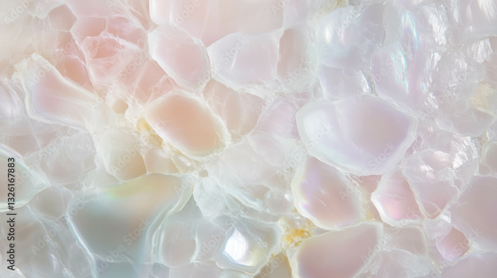 Poster Moonstone texture with adularescence creating a chaotic and ethereal pattern