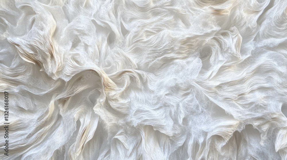 Poster Intricate texture of mulberry paper and kozo fibers creating artistic chaos