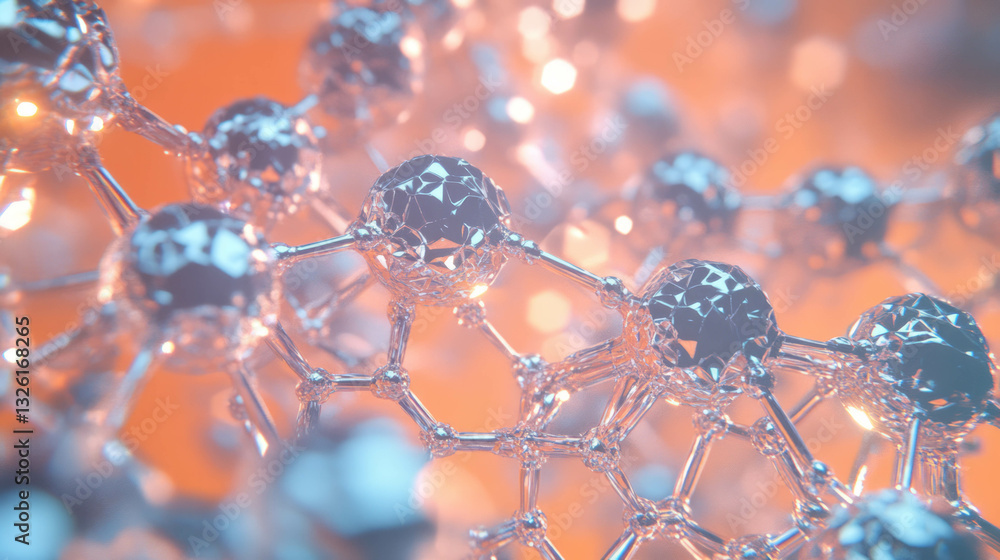 Poster intricate niobium texture depicting superconductivity at the atomic level