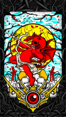 Obraz premium devil cupid illustration