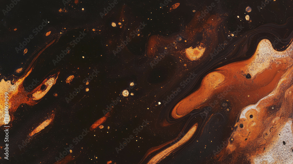 Poster Abstract texture of peach jam and fuzz chaos for artistic background design