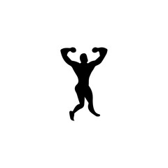 Bodybuilding icon showing muscular strength