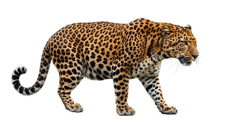 leopard isolated on white background
