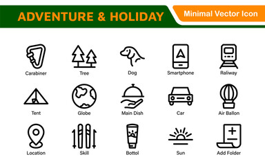 Epic Adventure Icons Collection. Explore the Wild with Stunning Graphics