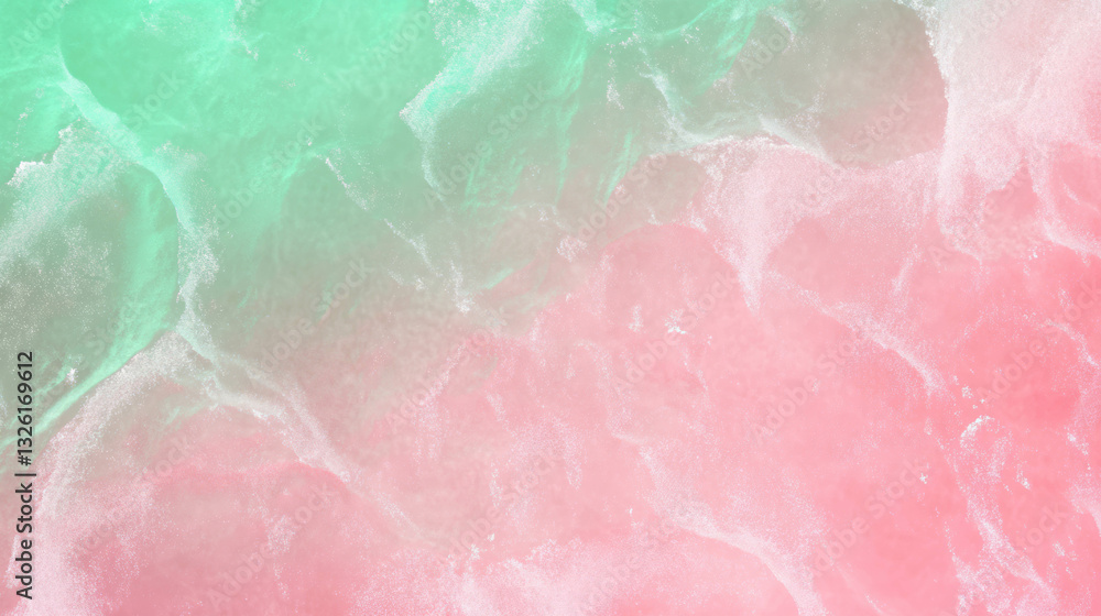 Poster Soft pink and green gradient texture for minimal design and backgrounds