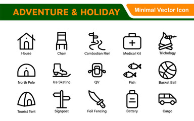 Epic Adventure Icons Collection. Explore the Wild with Stunning Graphics