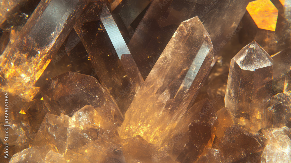 Poster vibrant quartz texture with inclusions and geometric chaos for artistic design