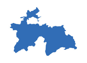 Tajikistan Map vector icon. Minimalistic Colorful Map of Tajikistan.
