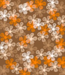 flowers on black background diverse print. High quality photo