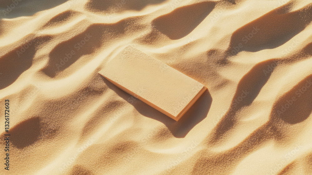Poster Sandpaper and sanding block on textured surface for construction or diy projects